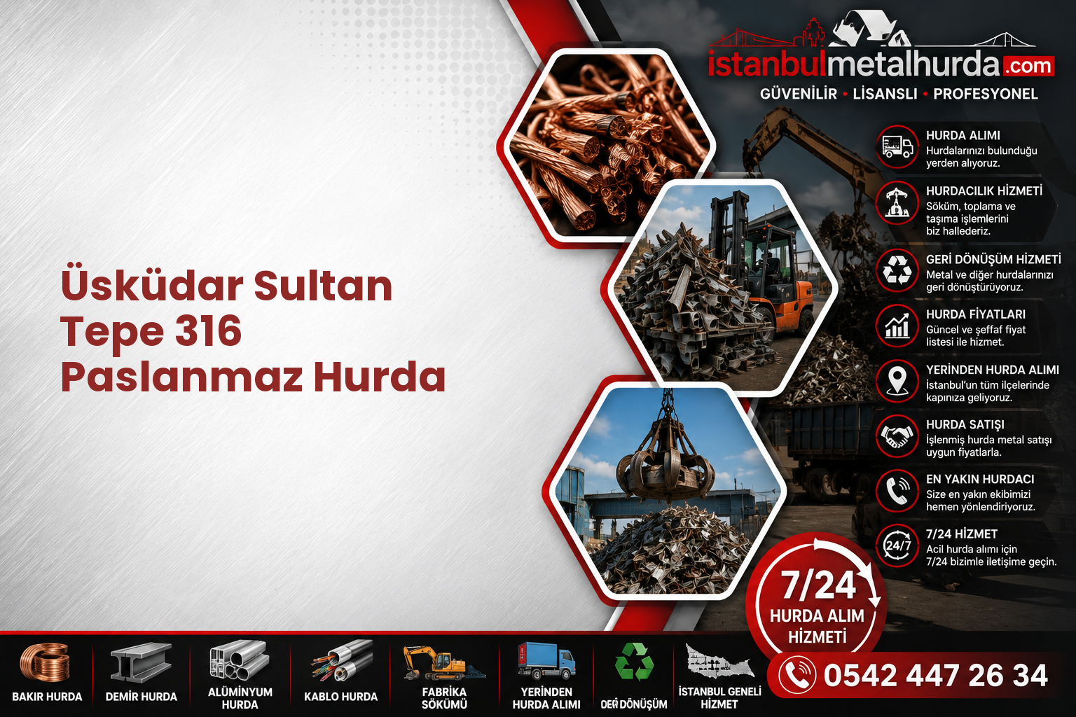 Üsküdar Sultan Tepe 316 Paslanmaz Hurda