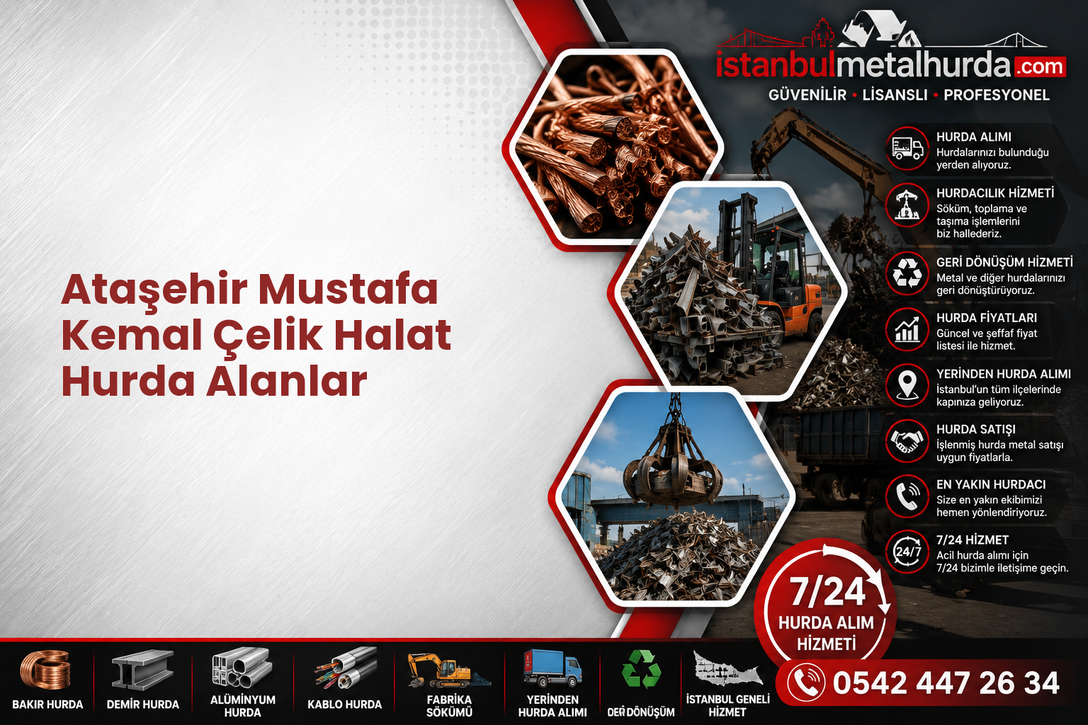 Ataşehir Mustafa Kemal Çelik Halat Hurda Alanlar