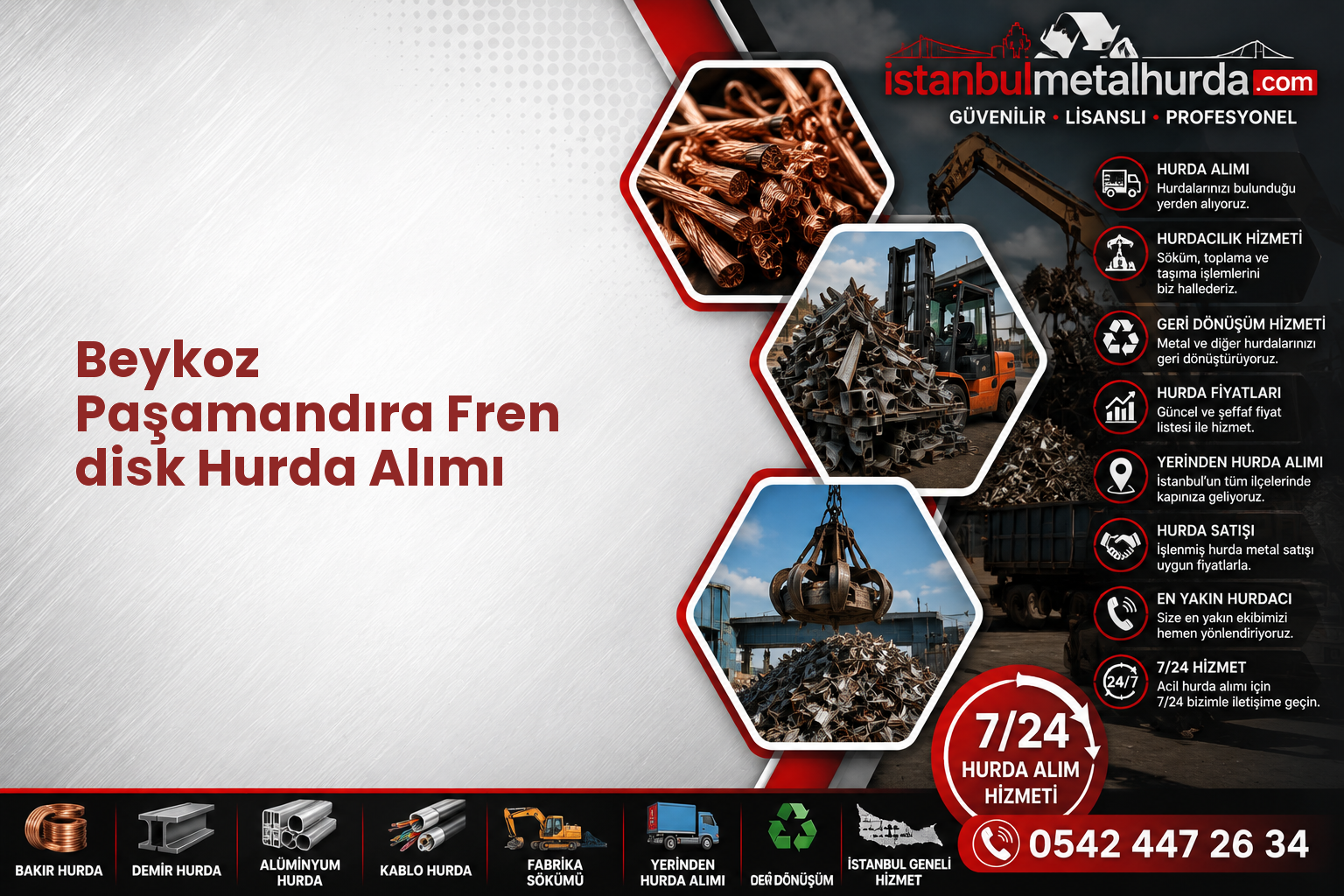 Beykoz Paşamandıra Fren disk Hurda Alımı