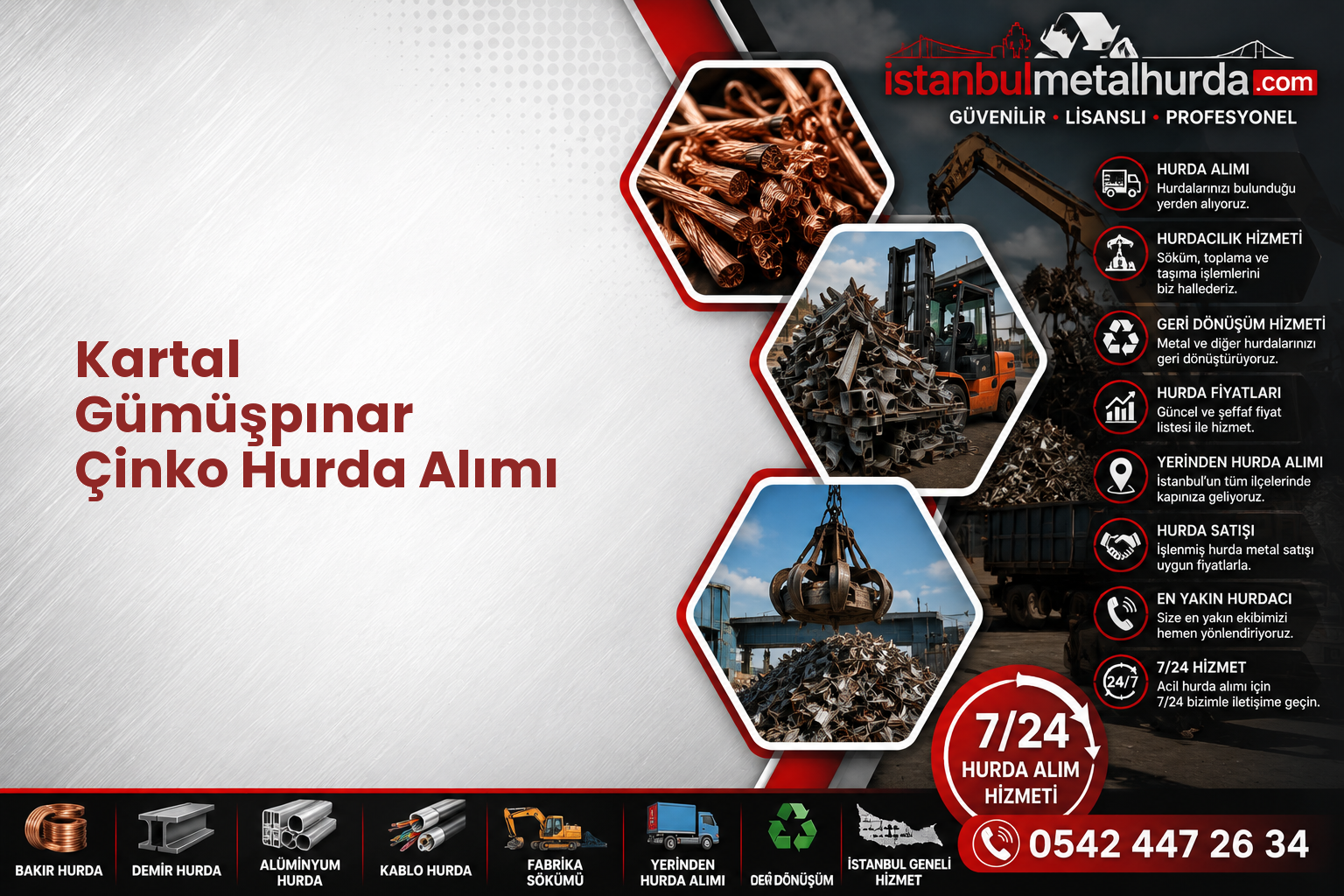 Kartal Gümüşpınar Çinko Hurda Alımı