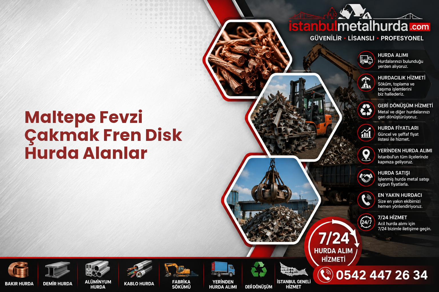 Maltepe Fevzi Çakmak Fren Disk Hurda Alanlar
