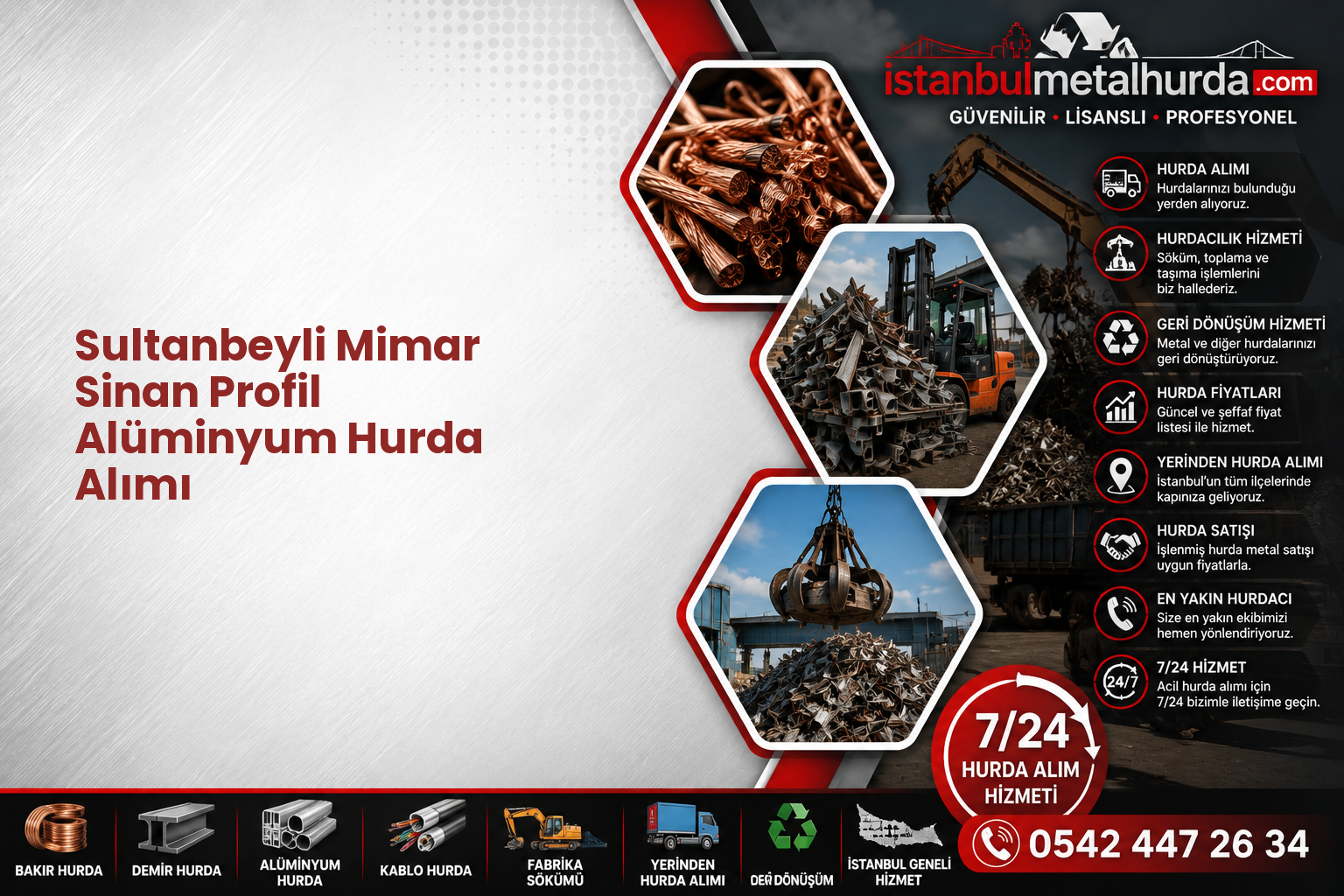 Sultanbeyli Mimar Sinan Profil Alüminyum Hurda Alımı