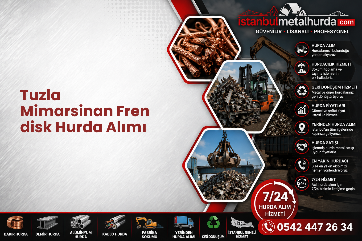 Tuzla Mimarsinan Fren disk Hurda Alımı