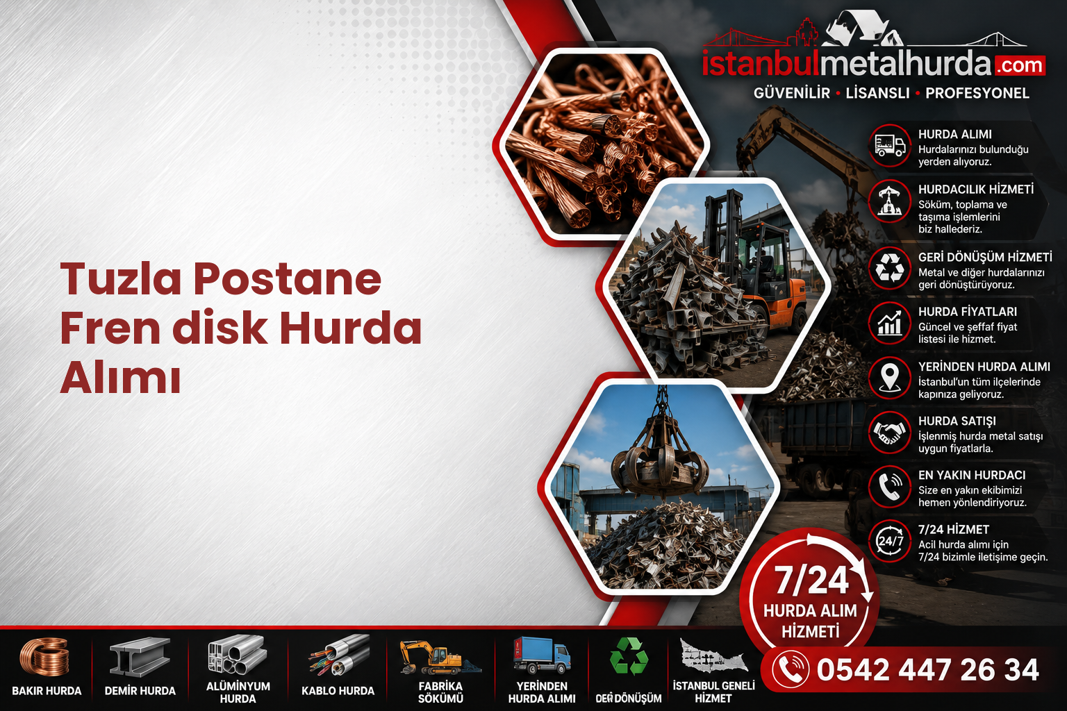 Tuzla Postane Fren disk Hurda Alımı
